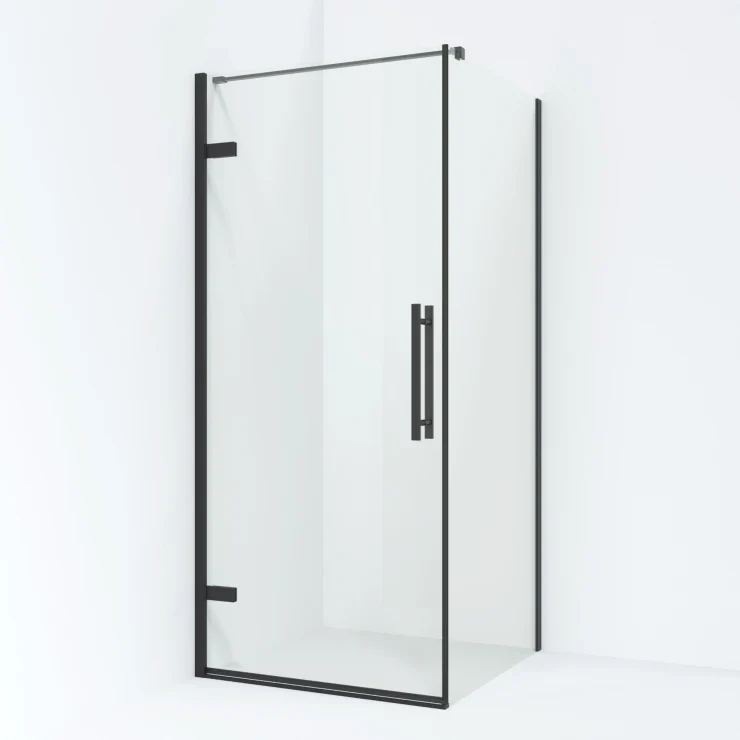 Ravak Cool! duschhörna 80x80 cm med svart profil och klarglas